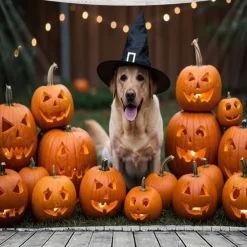 Halloween Tapestry Banners Blanket Pumpkin Dog 3D Dark Punk Gothic Style Party Dorm Shooting Backgrounds Decorations Wall Door Background