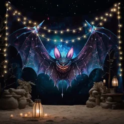 Halloween Tapestry Banners Wall Hangings Bat 3D Fantasy Party Dorm Shooting Backgrounds Decorations Wall Door Background