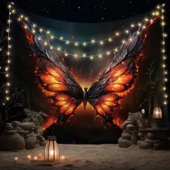 Halloween Tapestry Banners Wall Hangings Bat 3D Fantasy Party Dorm Shooting Backgrounds Decorations Wall Door Background