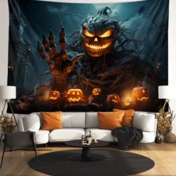 Halloween Tapestry Banners Blanket Tree Demon Fantasy Dark Punk Gothic Style Party Dorm Shooting Backgrounds Decorations Wall Door Background