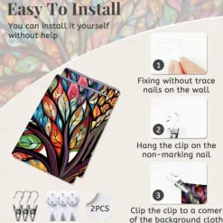 Halloween Tapestry Banners Blanket Tree Demon Fantasy Dark Punk Gothic Style Party Dorm Shooting Backgrounds Decorations Wall Door Background