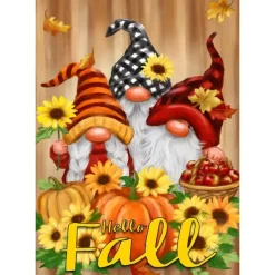 Halloween Thanksgiving Garden Flag - Double-Sided Seasonal Yard Banner for Fall Decorations - Durable and Weather-Resistant Polyester Flag for Outdoor Lawn, Porch, or Garden Decor