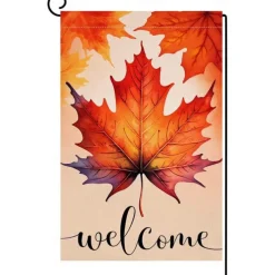 Halloween Thanksgiving Garden Flag - Double-Sided Seasonal Yard Banner for Fall Decorations - Durable and Weather-Resistant Polyester Flag for Outdoor Lawn, Porch, or Garden Decor