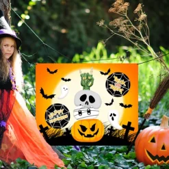 Halloween Trunk Treat Car Banner Car Decoration,Ghost Halloween Decorations Halloween Fabric Car Decoration Halloween Car Trunk Decoration Ghost Pumpkin Wall Covering