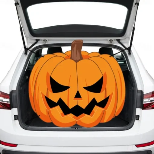 Halloween Trunk Treat Car Banner Car Decoration,Ghost Halloween Decorations Halloween Fabric Car Decoration Halloween Car Trunk Decoration Ghost Pumpkin Wall Covering