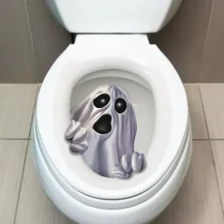 Halloween Wall Stickers, Pumpkin Holiday Decoration Background Wall Bathroom Toilet Stickers
