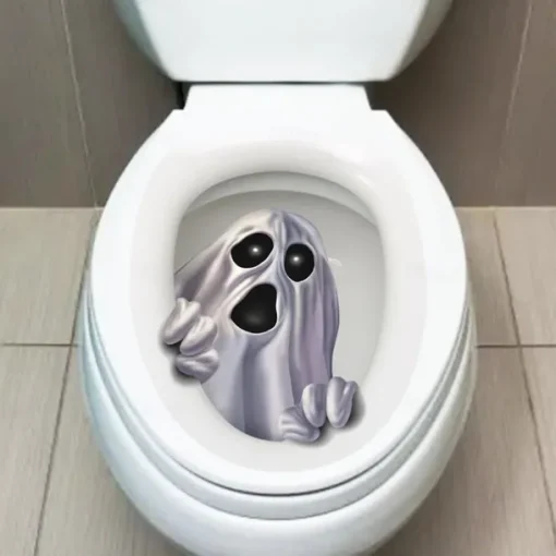 Halloween Wall Stickers, Pumpkin Holiday Decoration Background Wall Bathroom Toilet Stickers