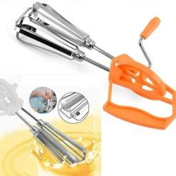 Hand Cranked Semi-automatic Multifunctional Rotary Manual Egg Beater Mixer Stainless Steel Kitchen Egg Whisk Bake Tool Kitchen Accessories Whisk Mixer