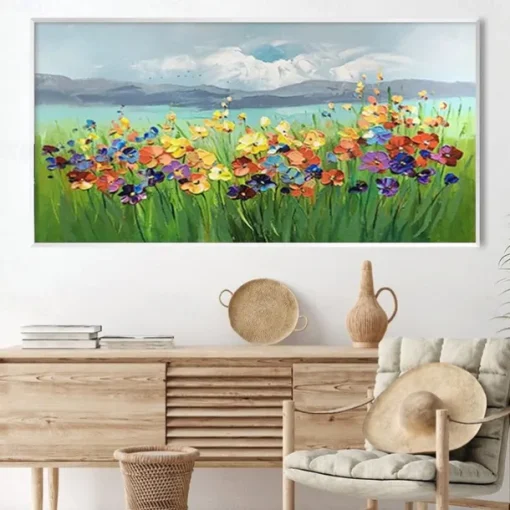 Hand painted flowers canvas oil paintings modern wedding decor flowers tree oil Painting Wall art landscape Painting for living room home decor bedroom ready to hang or canvas