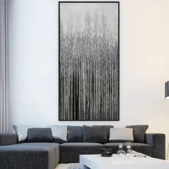 Hand painted Wall Art Canvas Oil Painting - Vertical painting Wall Art Abstract Painting Housewarming Gift - Golden Strokes Artwork Original Painting for living room decoration