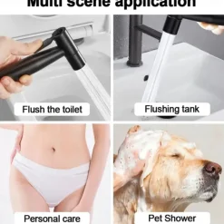 Handheld Bidet Sprayer Setsfor Toilet,Handheld Diaper Sprayer,Toilet Cleaning Sprayer,Bathroom Jet Sprayer Kit Spray Attachment With Hose,Stainless Steel Easy Install for Cleaning Female