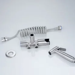 Handheld Toilet Bidet Sprayer Kit Wall-mount 304 Stainless Steel Toilet Bidet Showerhead with Hose Bathroom Cleaning Set