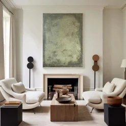 Handmade Abstract Green Paintings On Canvas handmade Rich Textured Acrylic Painting Modern Wall Art Hand Painted Artwork for Living Room Wall Decor