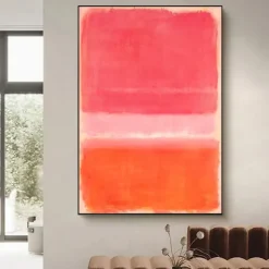 Handmade Copy Mark Rothko Canvas Pictures Modern Paintings Living Room Wall Decor Bedroom Paintings Kitchen Canvas Art Stretched Frame Ready to Hang