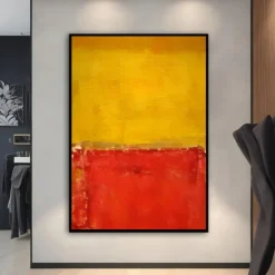 Handmade Copy Mark Rothko Canvas Pictures Modern Paintings Living Room Wall Decor Bedroom Paintings Kitchen Canvas Art Stretched Frame Ready to Hang