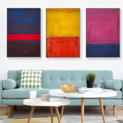Handmade Copy Mark Rothko Canvas Pictures Modern Paintings Living Room Wall Decor Bedroom Paintings Kitchen Canvas Art Stretched Frame Ready to Hang