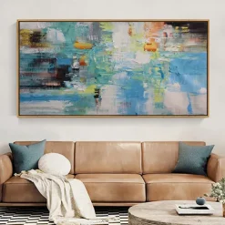 Handmade Hand Painted Canvas Painting Wall Art Modern Texture Abstract Oil Painting Landscape Home Decoration Decor Rolled Canvas No Frame Unstretched