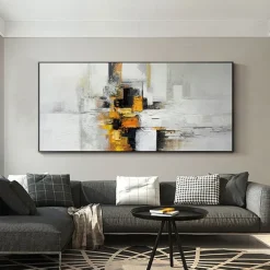 Handmade Hand Painted Canvas Painting Wall Art Modern Texture Abstract Oil Painting Landscape Home Decoration Decor Rolled Canvas No Frame Unstretched