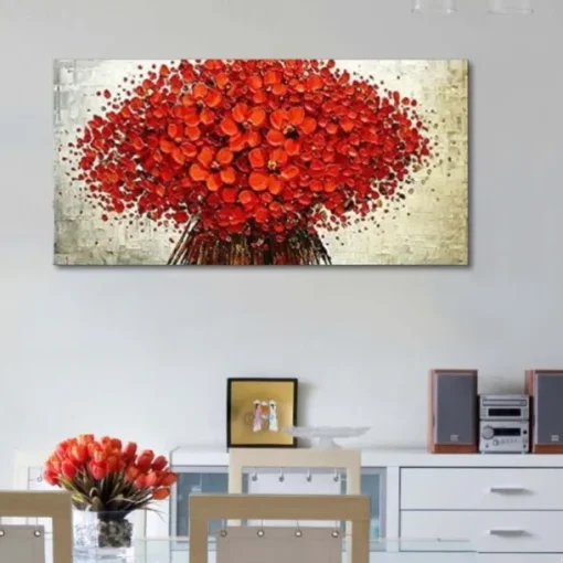 Handmade Hand Painted Oil Painting Wall Art Red Tree Canvas Paintings Home Decoration Decor Rolled Canvas No Frame Unstretched