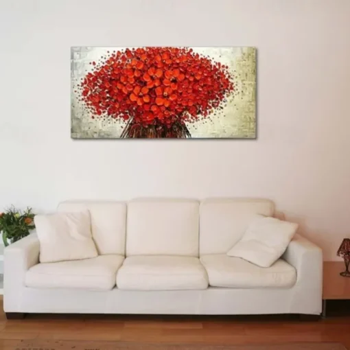 Handmade Hand Painted Oil Painting Wall Art Red Tree Canvas Paintings Home Decoration Decor Rolled Canvas No Frame Unstretched