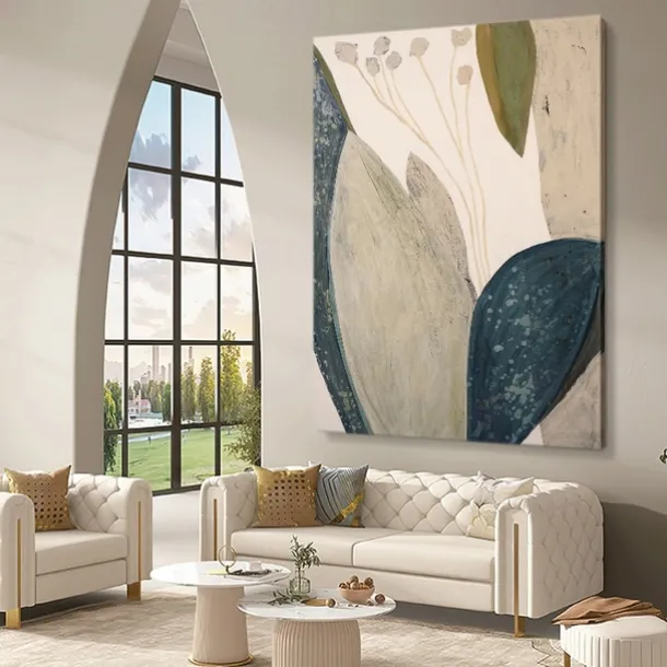 Handmade Hand Painted Oil Painting Wall Modern Abstract Grey Canvas Painting Home Decoration Decor Rolled Canvas Painting