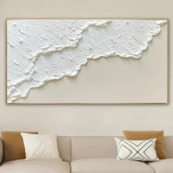 Handmade Ocean Waves Thick Oil Paintings On Canvas Earth Tone Picture Brown Painting Textured Wall Art Wall Art Sofa No Frame