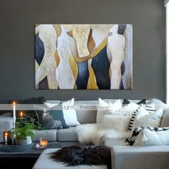 Handmade Oil Painting Canvas Wall Art Decoration Body Art Abstract Retro for Home Decor Rolled Frameless Unstretched Painting