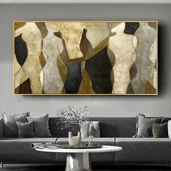 Handmade Oil Painting Canvas Wall Art Decoration Body Art Abstract Retro for Home Decor Rolled Frameless Unstretched Painting