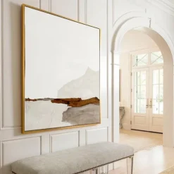 Handmade Oil Painting Canvas Wall Art Decoration Modern Abstract Green Idyllic landscape for Home Decor Rolled Frameless Unstretched Painting