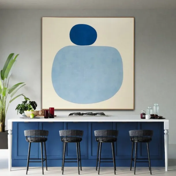 Handmade Oil Painting Canvas Wall Art Decoration Modern Abstract Green Idyllic landscape for Home Decor Rolled Frameless Unstretched Painting