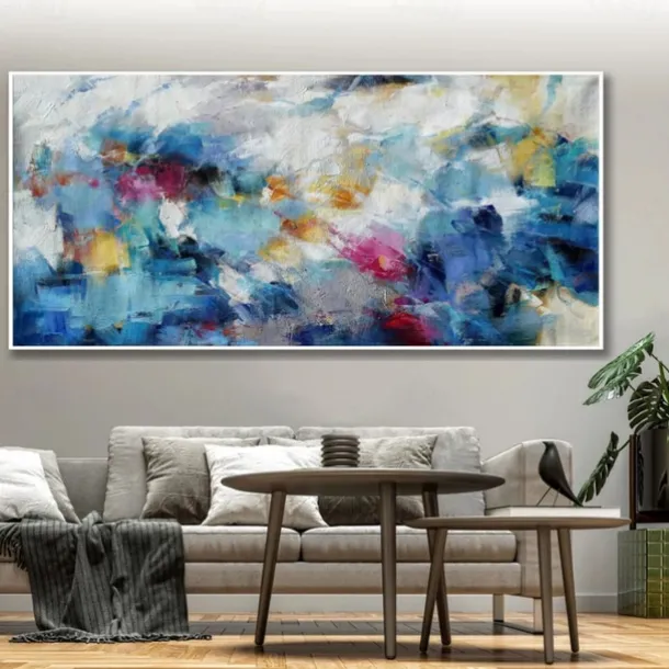 Handmade Oil Painting Canvas Wall Art Decoration Modern Abstract for Home Decor Rolled Frameless Unstretched Painting