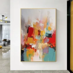 Handmade Oil Painting Canvas Wall Art Decoration Modern Abstract for Home Decor Rolled Frameless Unstretched Painting