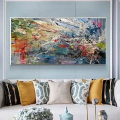 Handmade Oil Painting Canvas Wall Art Decoration Modern Abstract for Home Decor Rolled Frameless Unstretched Painting