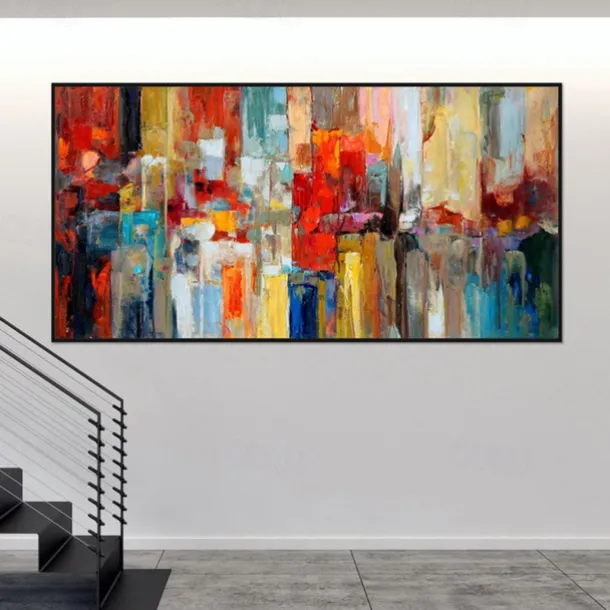 Handmade Oil Painting Canvas Wall Art Decoration Modern Abstract for Home Decor Rolled Frameless Unstretched Painting