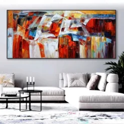 Handmade Oil Painting Canvas Wall Art Decoration Modern Abstract for Home Decor Rolled Frameless Unstretched Painting