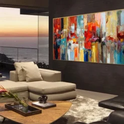 Handmade Oil Painting Canvas Wall Art Decoration Modern Abstract for Home Decor Rolled Frameless Unstretched Painting