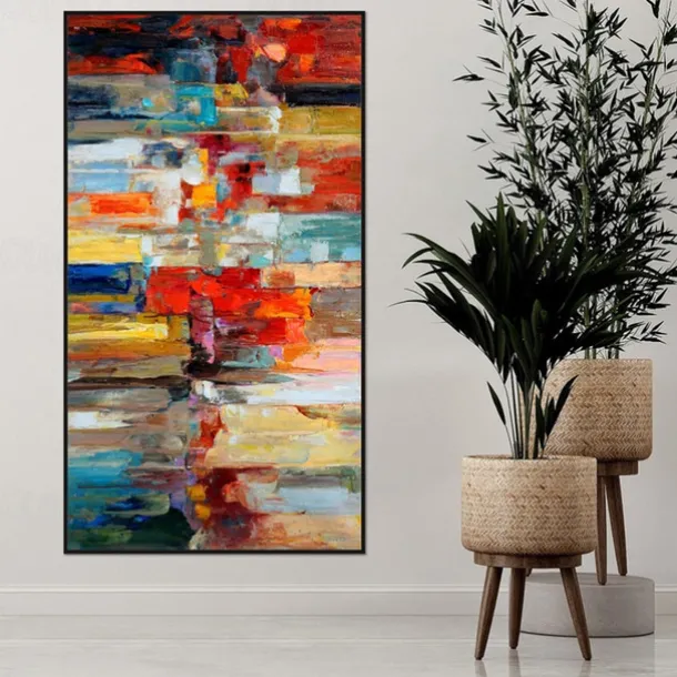 Handmade Oil Painting Canvas Wall Art Decoration Modern Abstract for Home Decor Rolled Frameless Unstretched Painting