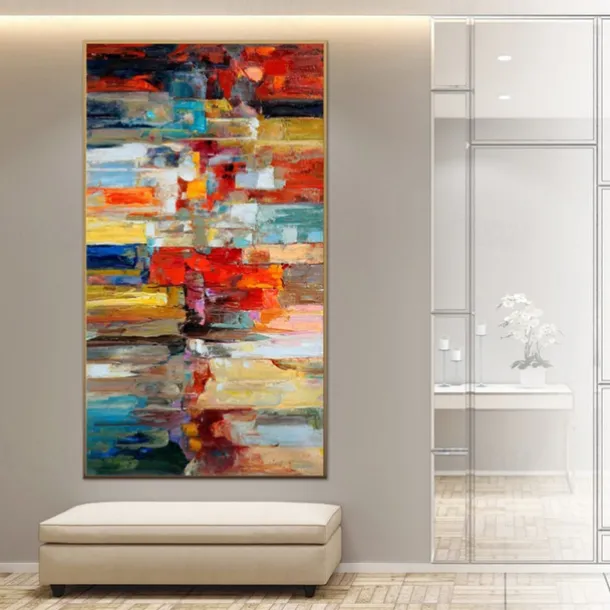 Handmade Oil Painting Canvas Wall Art Decoration Modern Abstract for Home Decor Rolled Frameless Unstretched Painting