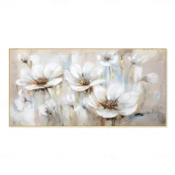 Handmade Oil Painting Canvas Wall Art Decoration Modern Abstract Flowers Texture for Living Room Home Decor Rolled Frameless Unstretched Painting