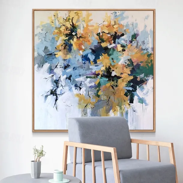 Handmade Oil Painting Canvas Wall Art Decoration Modern Flowers for Home Decor Rolled Frameless Unstretched Painting