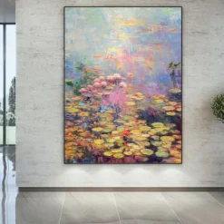 Handmade Oil PaintingCanvasWall Art DecorationAbstract Knife PaintingLandscape BlueFor Home Decor Rolled Frameless Unstressed Painting