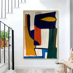 Handmade Oil PaintingCanvasWall Art DecorationAbstract Knife PaintingLandscape BlueFor Home Decor Rolled Frameless Unstressed Painting