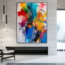 Handmade Oil PaintingCanvasWall Art DecorationAbstract Knife PaintingSea View RedFor Home Decor Rolled Frameless Unstressed Painting