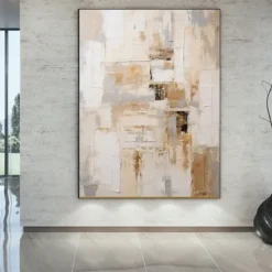 Handmate Oil PaintingCanvasWall Art DecorationAbstract Knife PaintingLandscape Yellowfor Home Decor Rolled Frameless Unstretched Painting