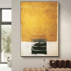 Handpainted Sky Blue Mark Rothko Canvas Painting Abstract Art Decor Modern Wall Art Contemporary Painting Home Decor Gift Stretched Frame Ready to Hang