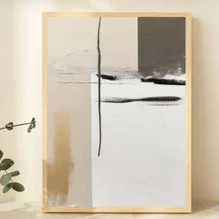 Handpainted White Nordic Painting Large Canvas Paintings Beige Texture Wall Art white Abstract Art Living Room Decor No Frame