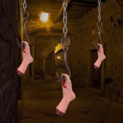 Hanging Broken Hand and Foot Horror Severed Hands Feet Broken Limbs Halloween Decorations for Haunted House Party Decor