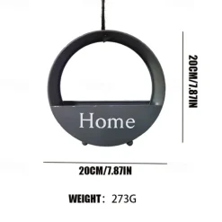 Hanging Iron Bird Feeder, Outdoor Metal Bird Feeding Station for Garden, Yard, Patio, Weather-Resistant Circular Bird Seed Holder