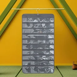 Hanging Jewelry Organizer Bag with 80 Pockets - Double-Sided Rotating Hook for Necklaces, Earrings, Dust-Proof Wall-Mounted Display Pouch for Accessories