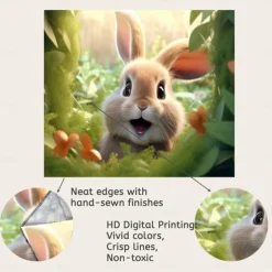 Hanging Tapestry Wall Art Large Tapestry Bunny Animal Mural Decor Photograph Backdrop Blanket Curtain Home Bedroom Living Room Decoration